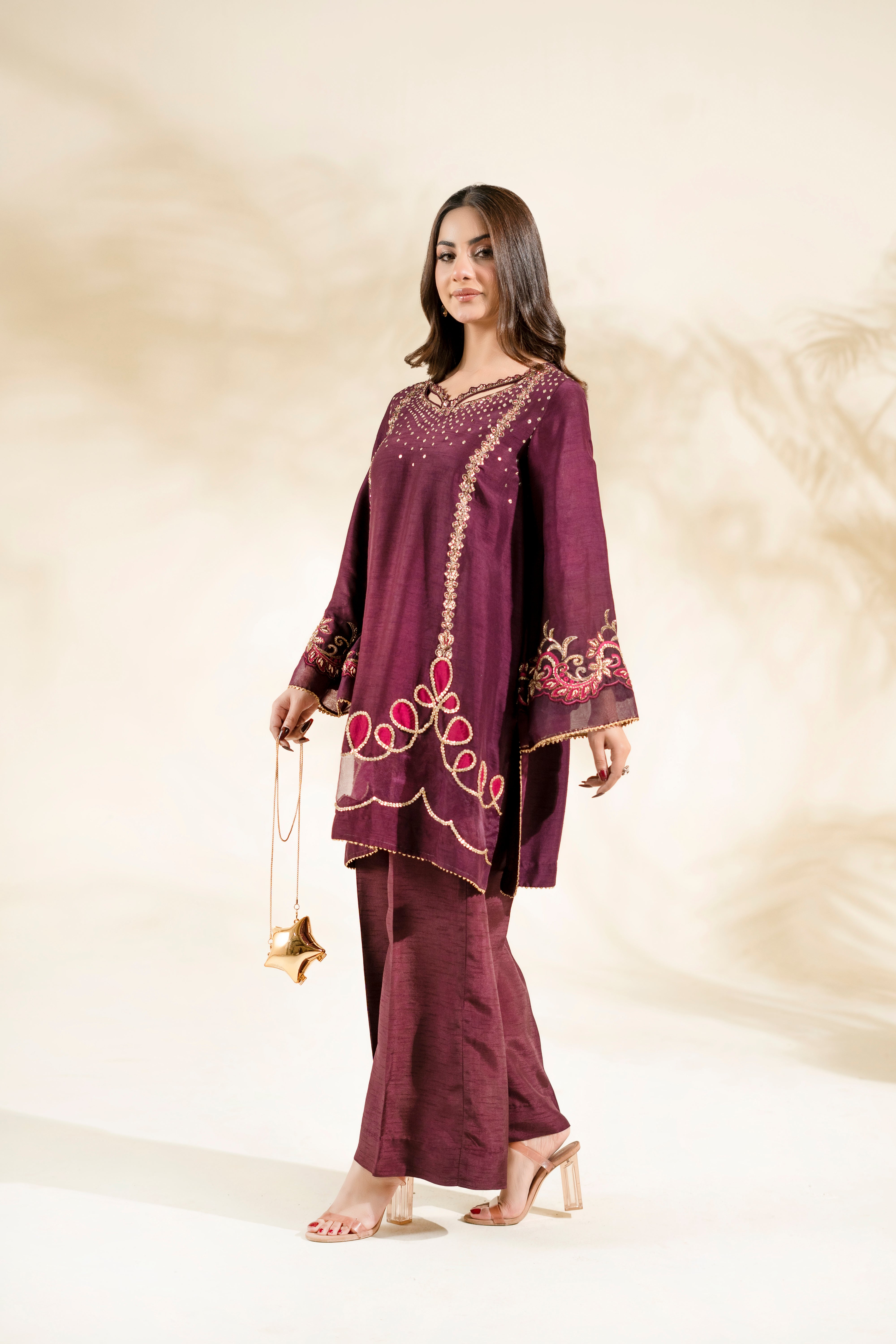 Faiza Faisal | Elara Luxury Pret | PLUM ROYALE