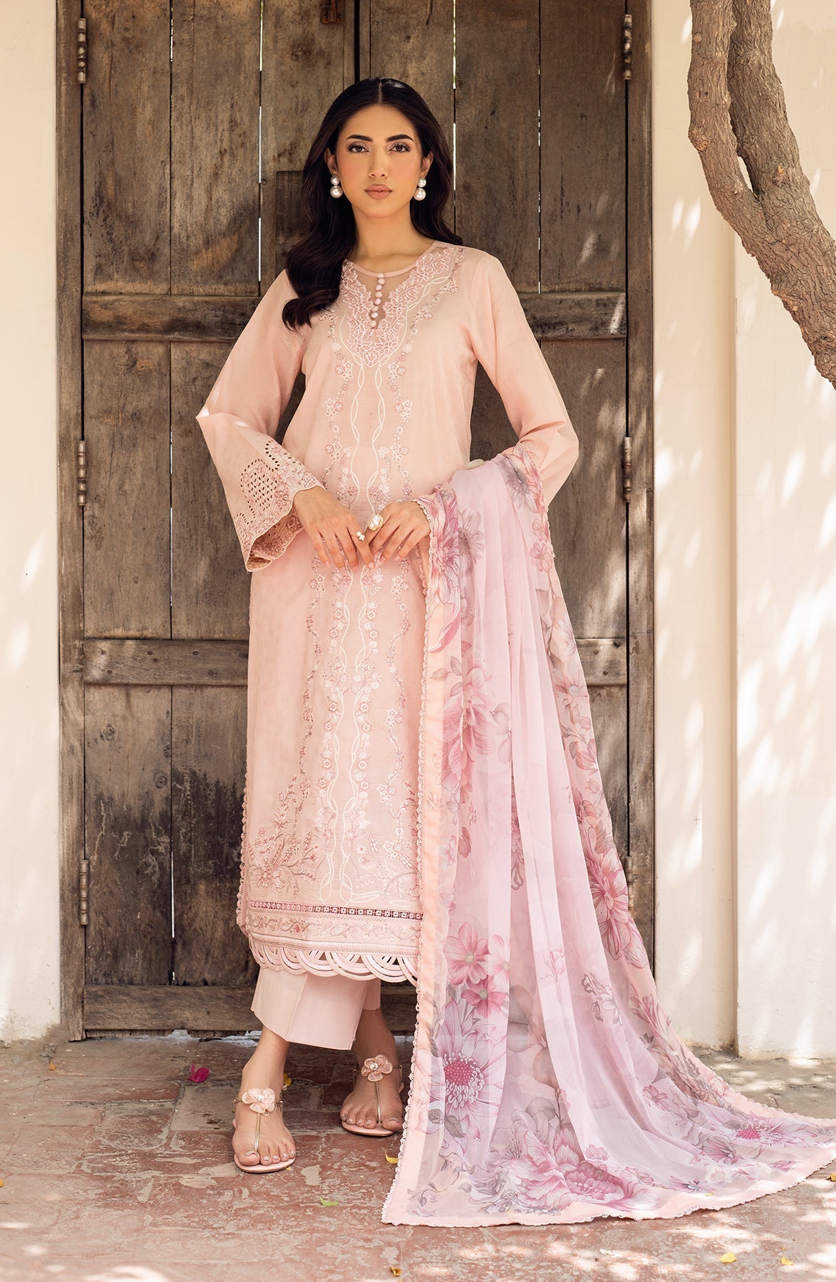 Zarif | Nura Textured Lawn 25 | VIYANA