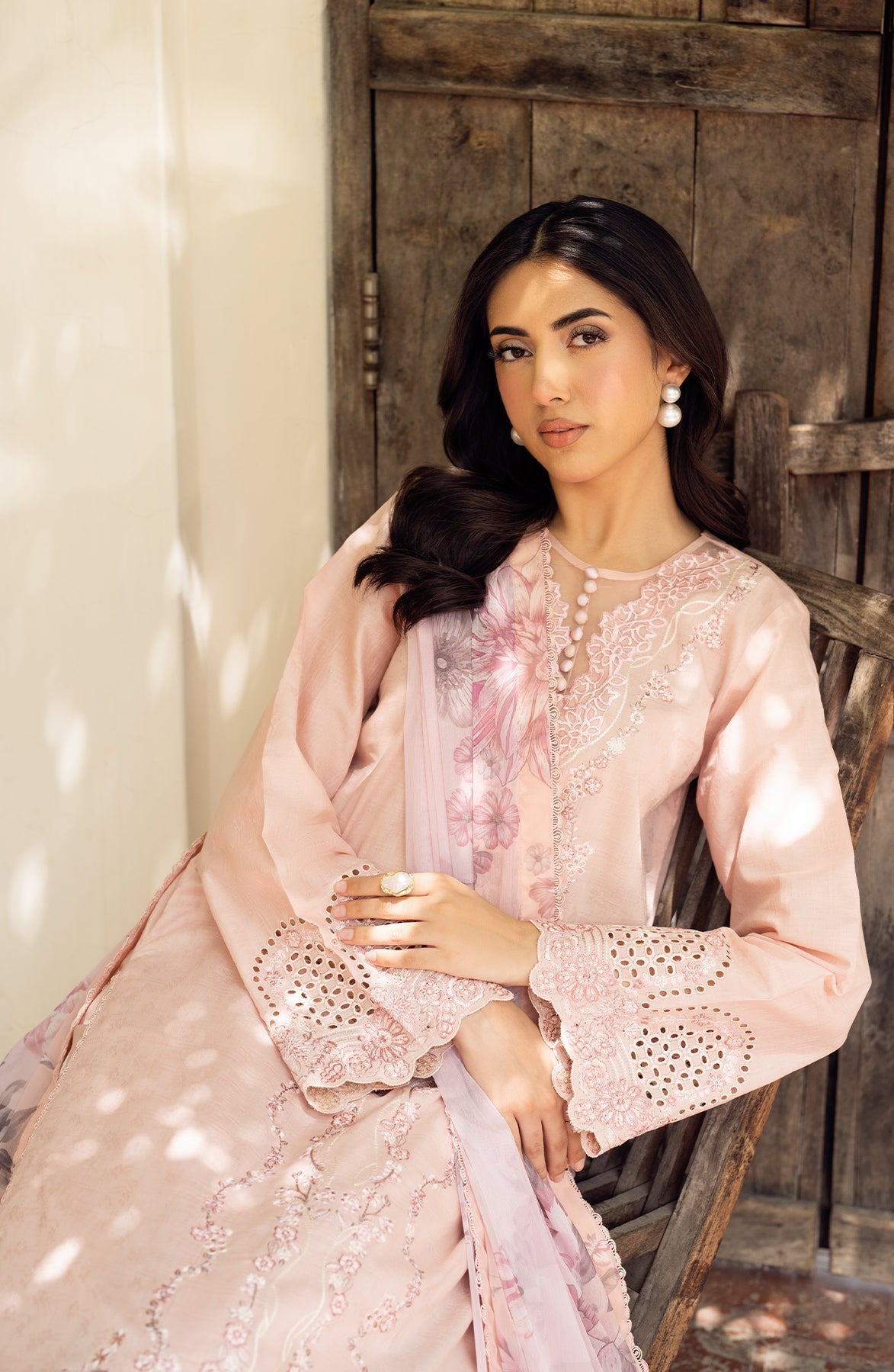 Zarif | Nura Textured Lawn 25 | VIYANA