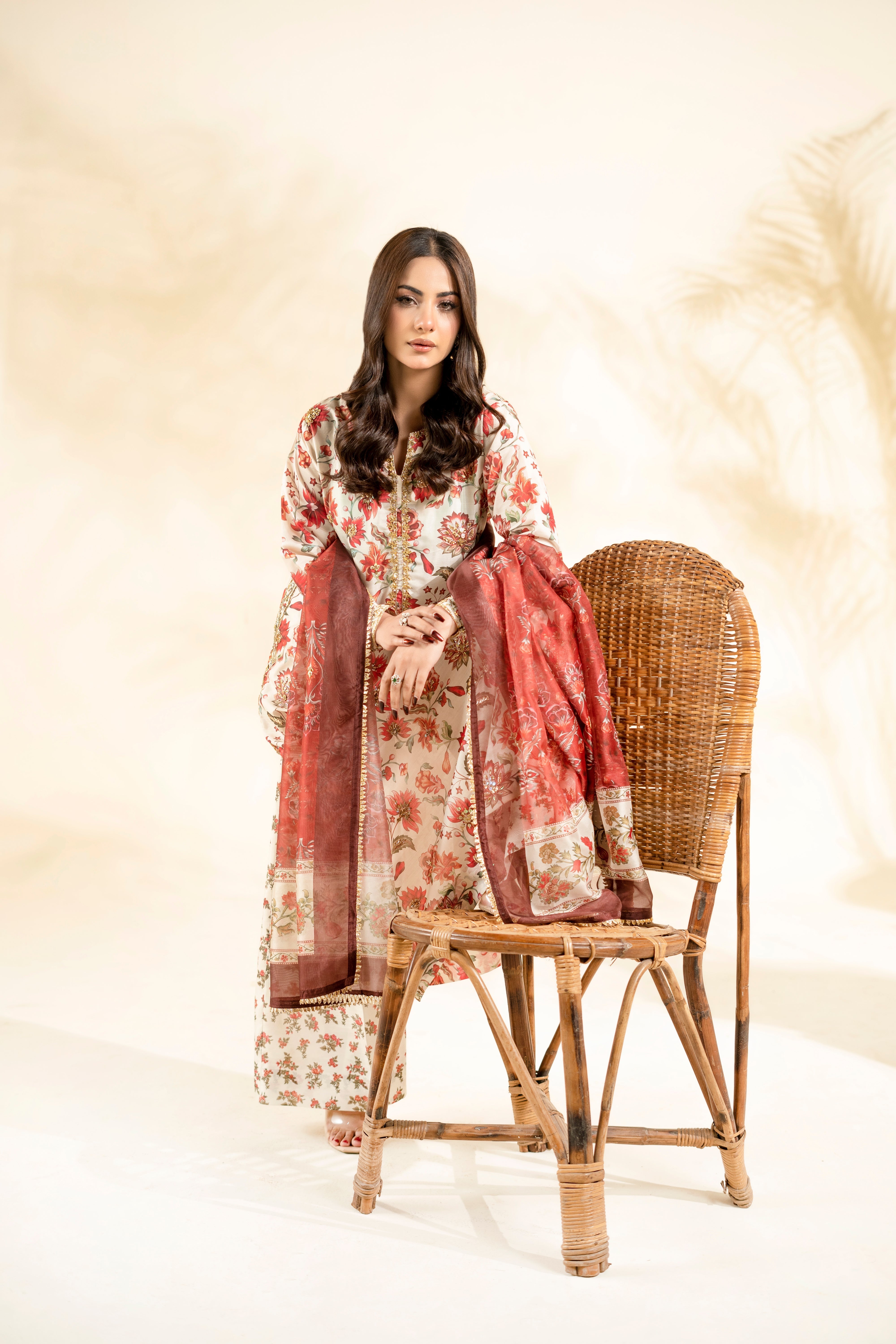Faiza Faisal | Elara Luxury Pret | RIVAYA RUST