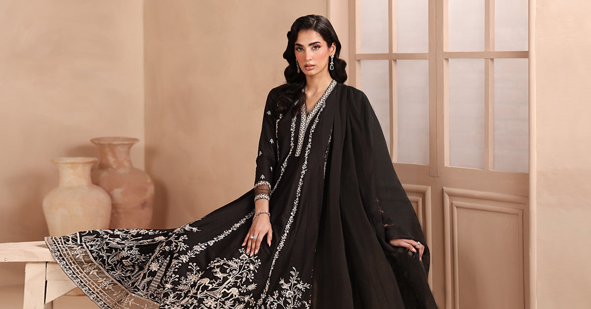 Maria B | Luxury Winter Pret 25 | DW-MN25-09-Black