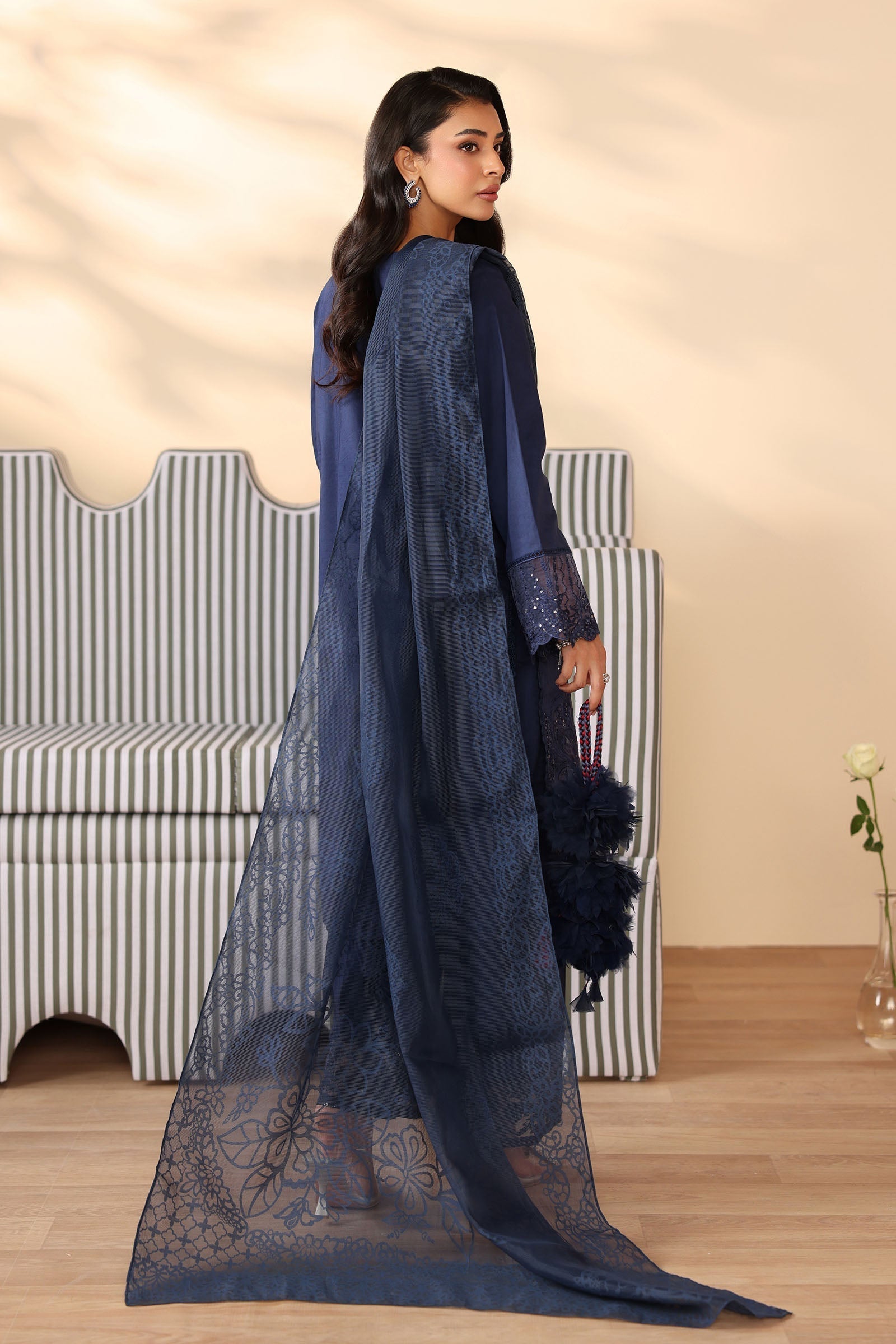 Maria B | Luxury Winter Pret 25 | DW-PF25-07-Blu
