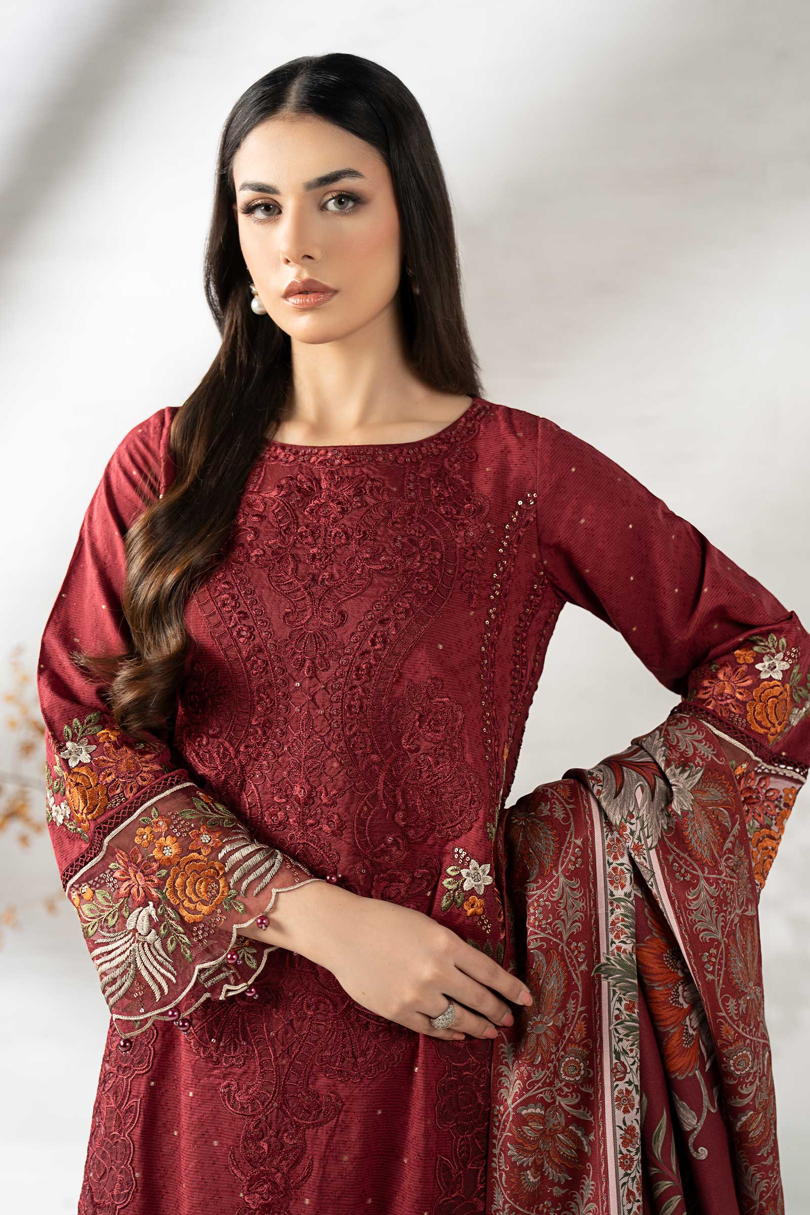 Maria B | Pre Fall 25 | DW-W25-06-Maroon
