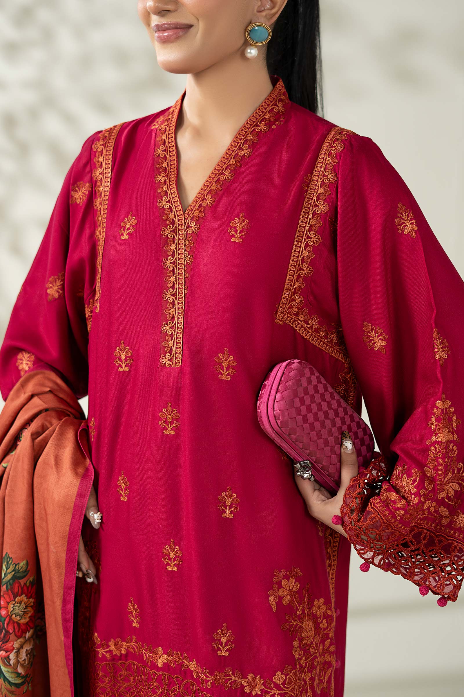 Maria B | Luxury Winter Pret 25 | DW-W25-46-Hot Pink