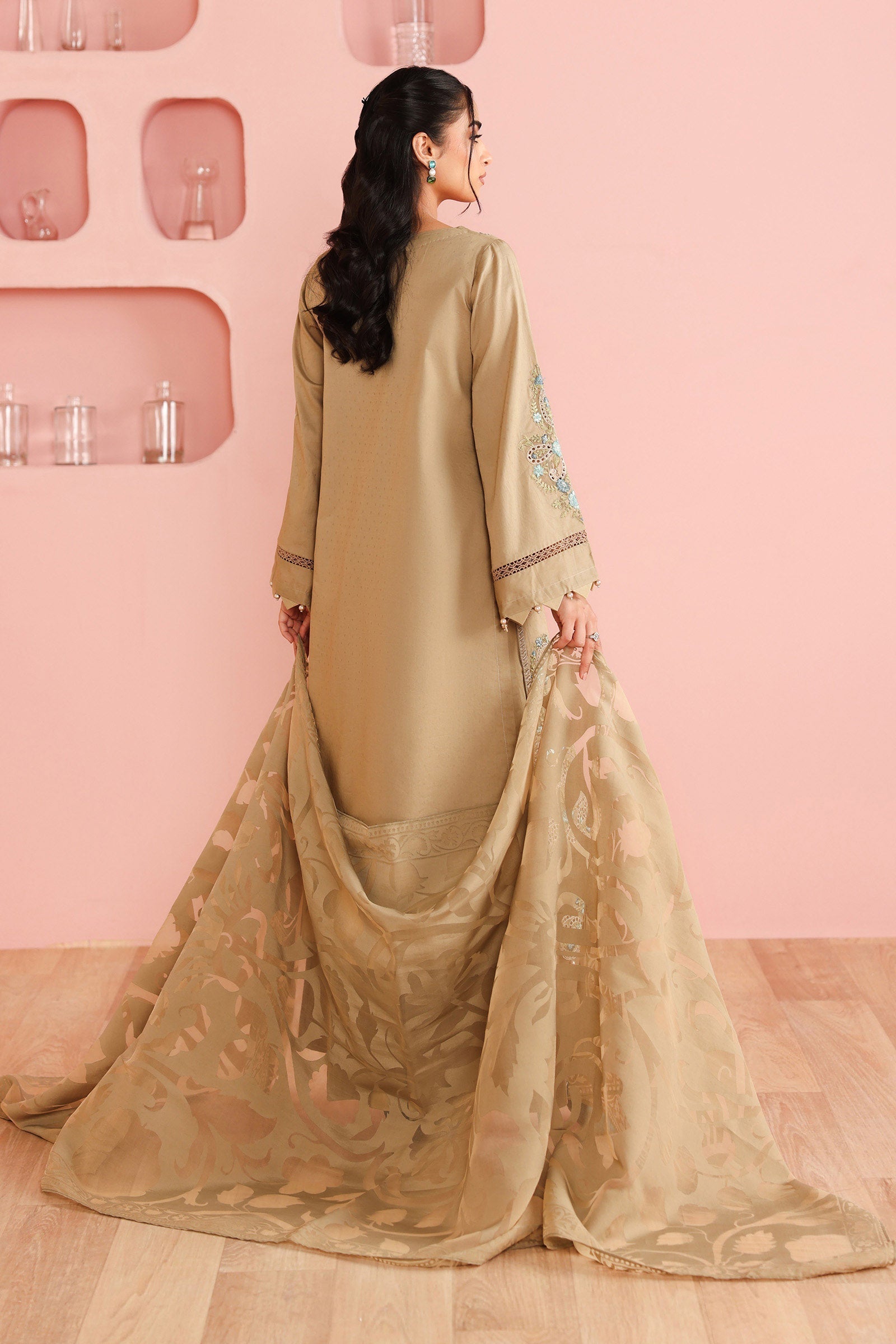 Maria B | Luxury Winter Pret 25 | DW-PF25-03-Coffee