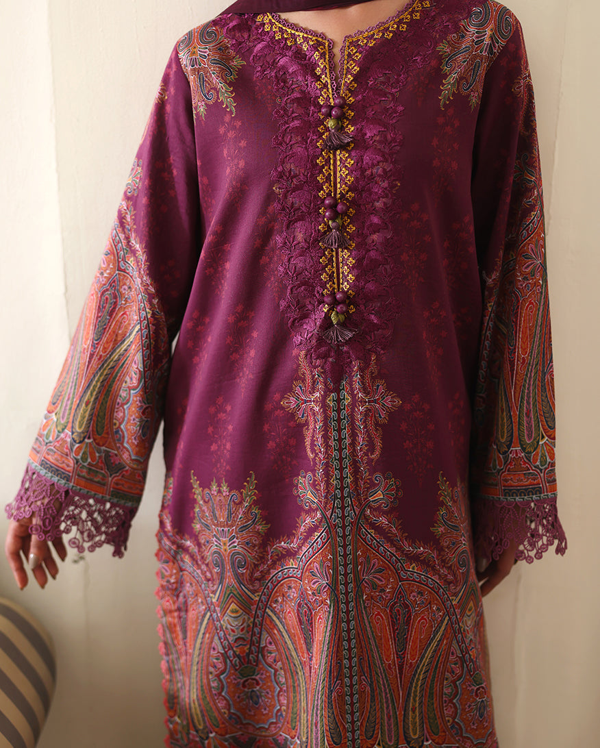 Roheenaz | Eclat Garden Printed Lawn | Dahlia Dream