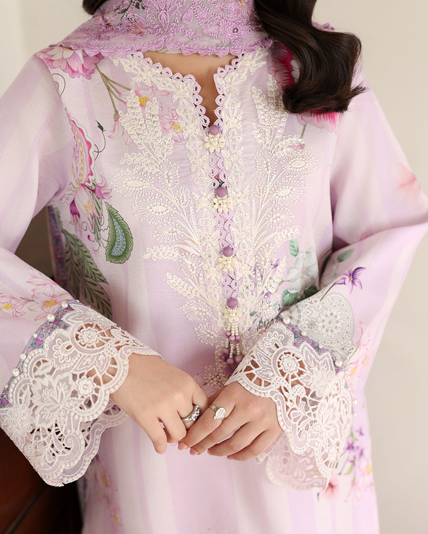 Roheenaz | Sunlit Tales Printed Embroidered Edit | Dandelion dream