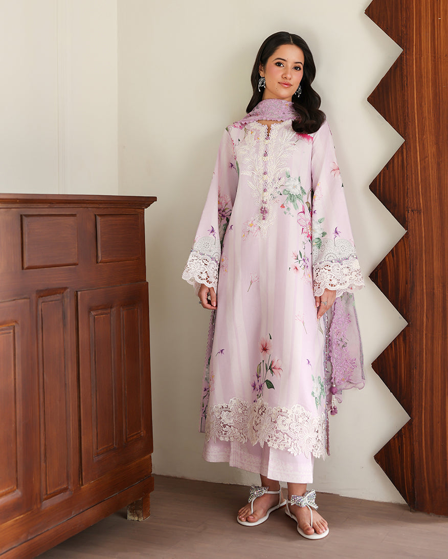 Roheenaz | Sunlit Tales Printed Embroidered Edit | Dandelion dream