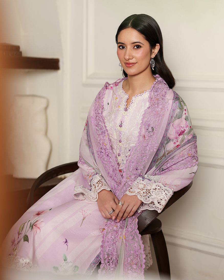 Roheenaz | Sunlit Tales Printed Embroidered Edit | Dandelion dream