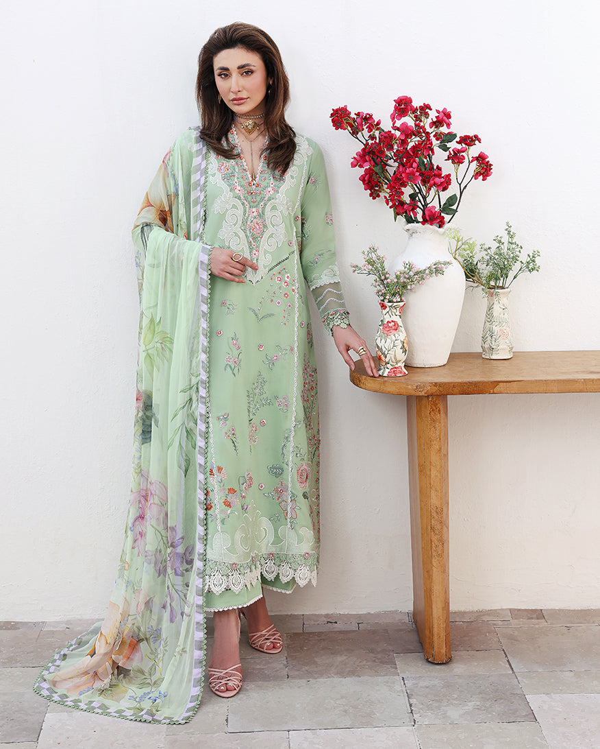 Roheenaz | Floral Reverie Luxury Lawn | Daydream Gleam