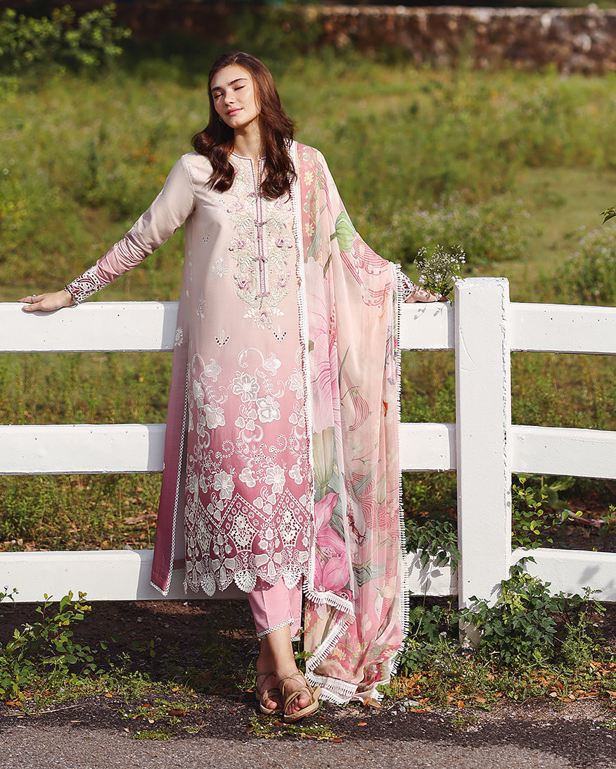 Mushq | Solace Ombre Chikankari | Dew Drift