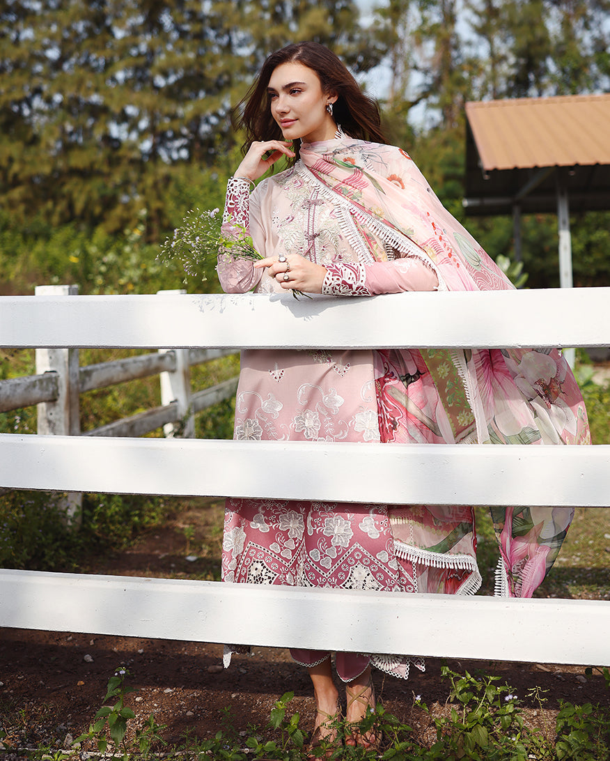 Mushq | Solace Ombre Chikankari | Dew Drift