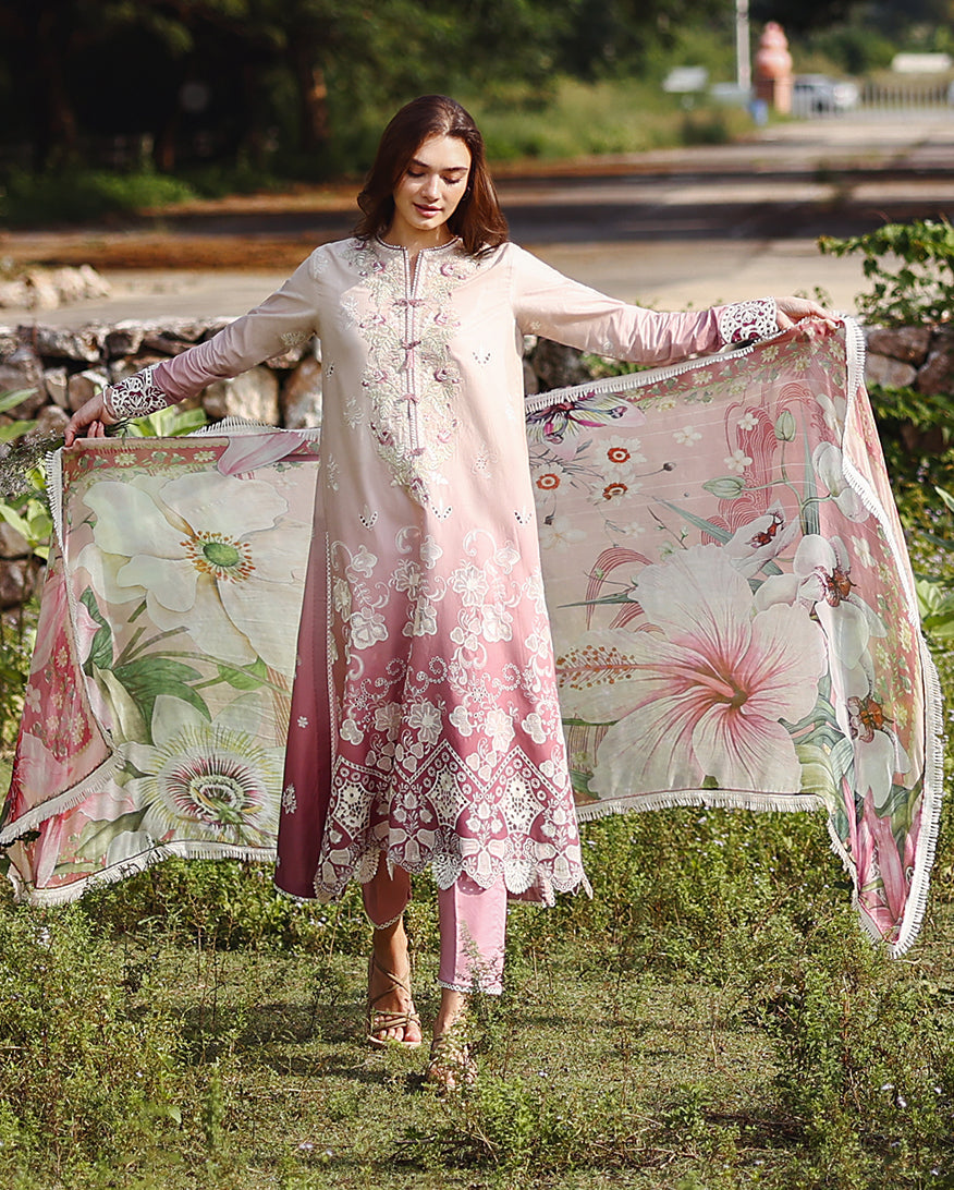 Mushq | Solace Ombre Chikankari | Dew Drift