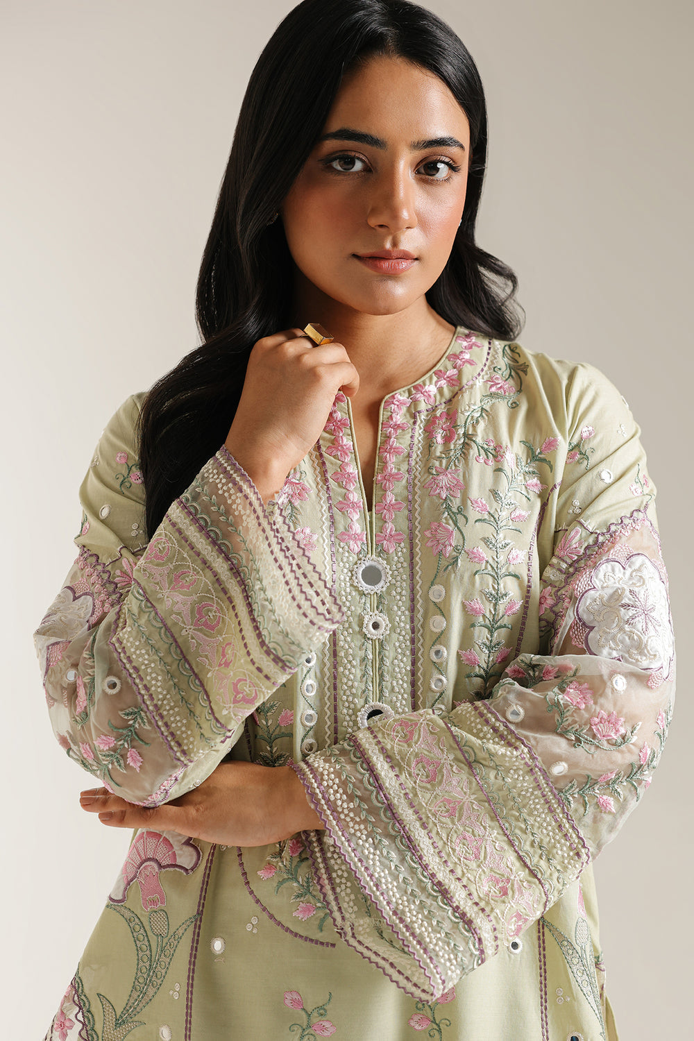 Ethnic | Rozana Collection 25 | Embroidered Dress 23A