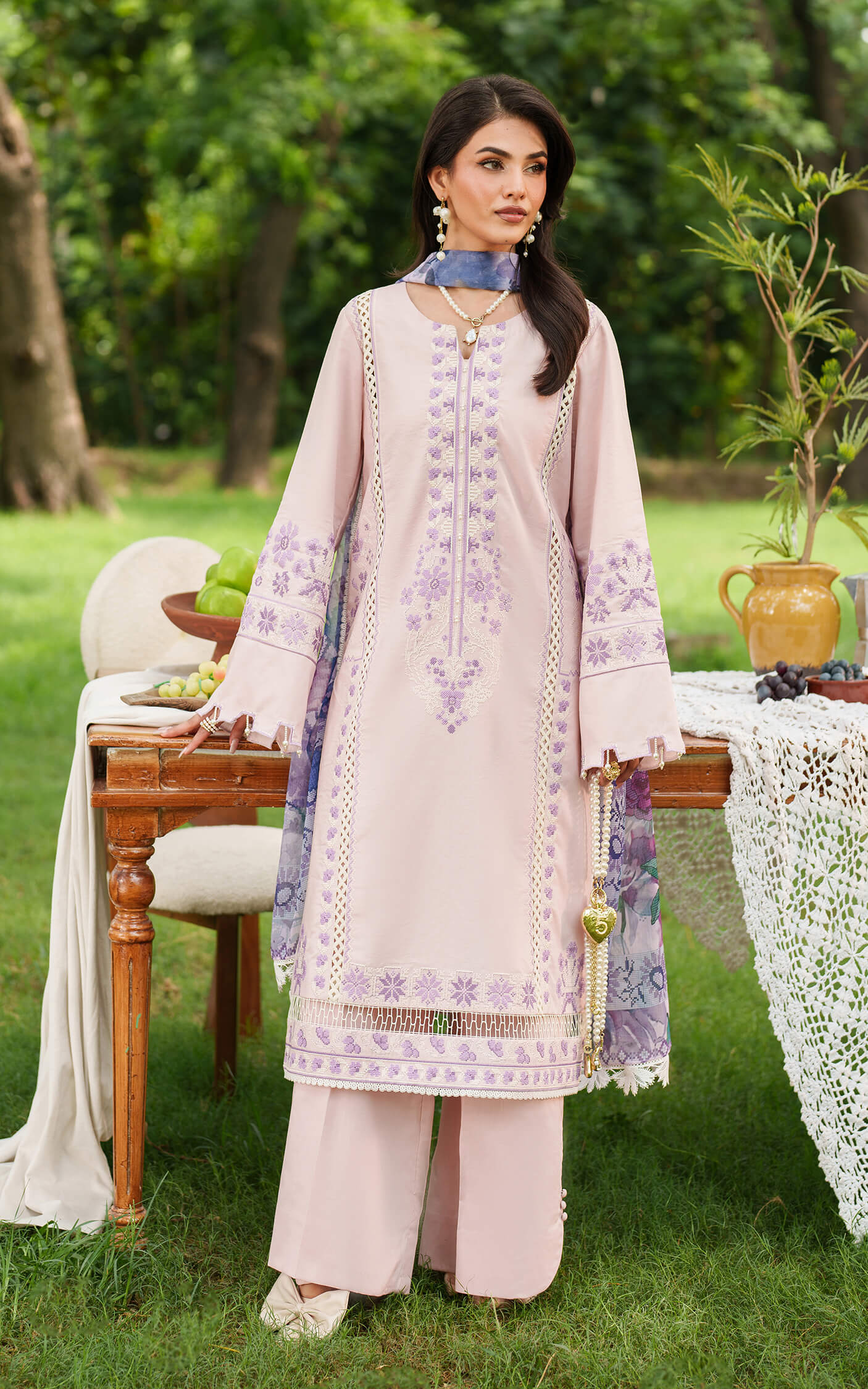 Asifa and Nabeel | Eden Cambric 25 | Elysian Petals ECU25-08