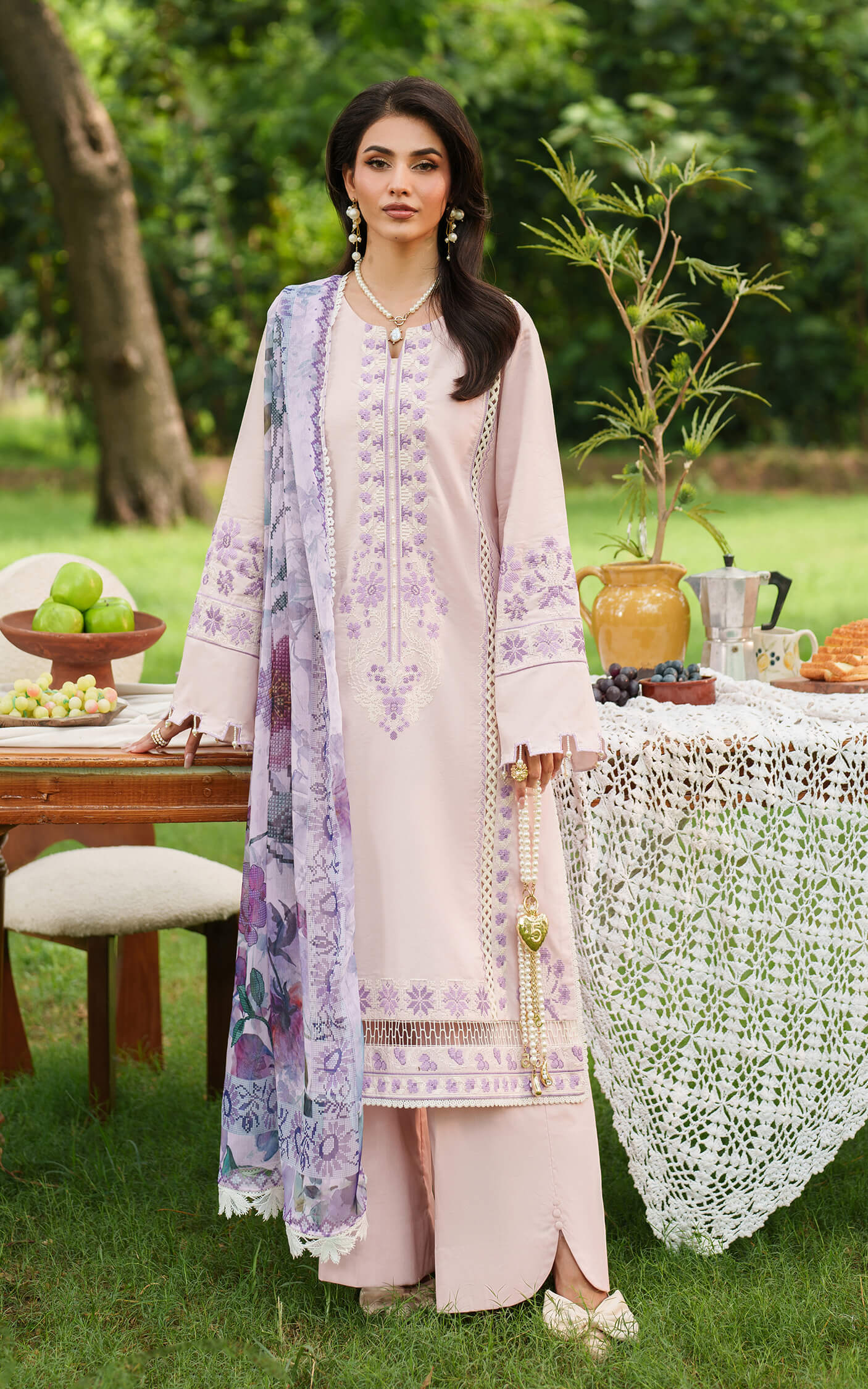 Asifa and Nabeel | Eden Cambric 25 | Elysian Petals ECU25-08