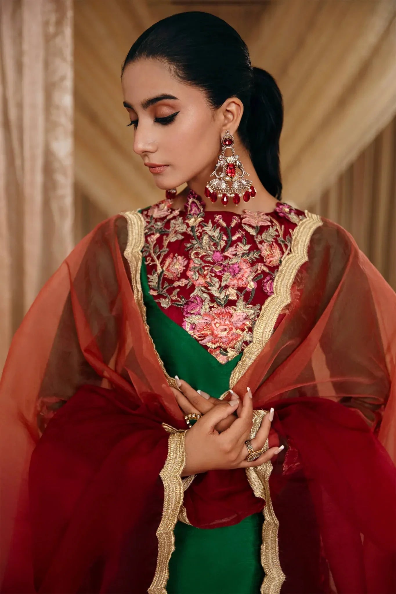 Musferah Saad | Mystere Formals | Emerald Garden