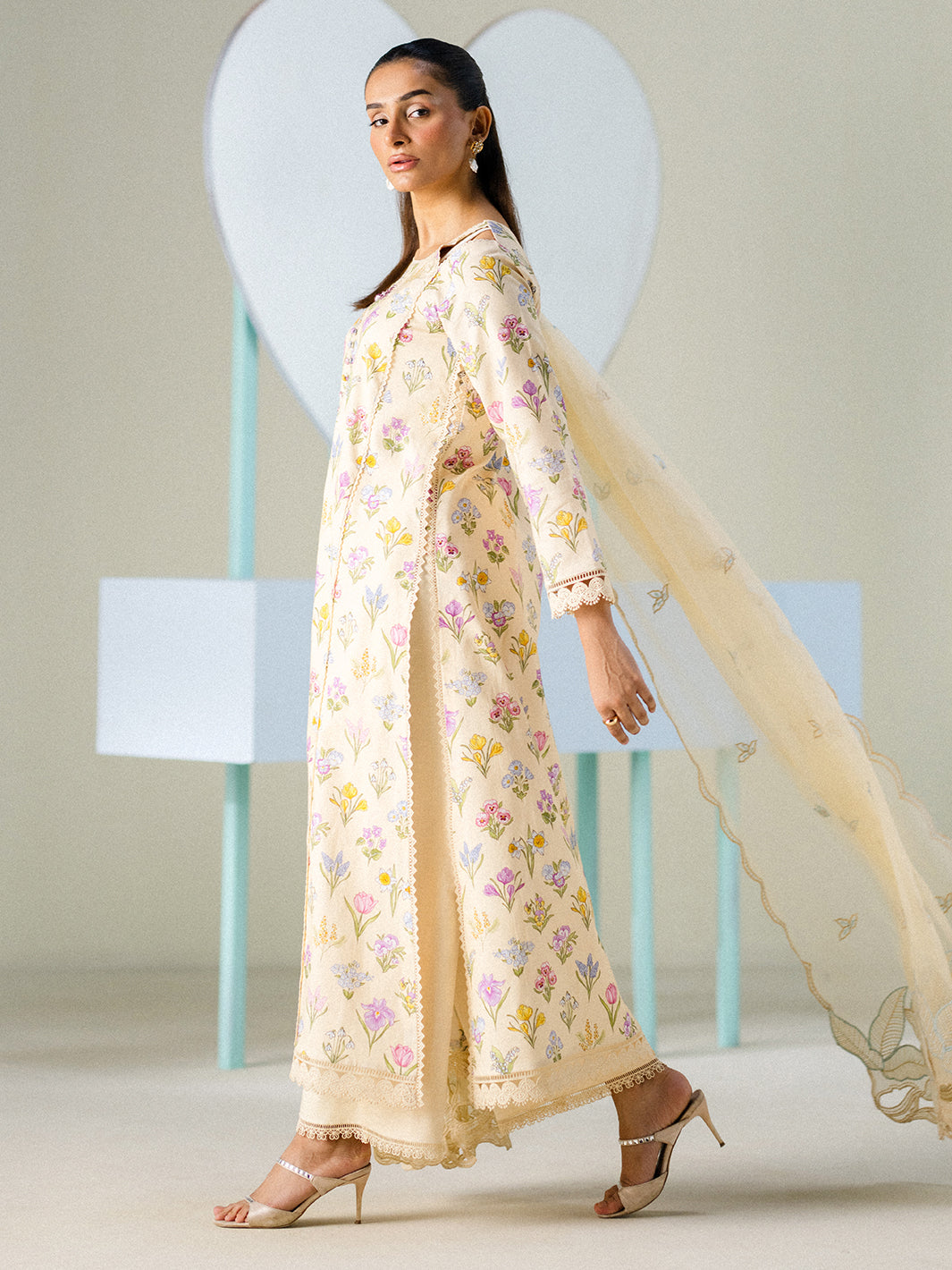 Faiza Faisal | FNF Printed Lawn | BUTTERCUP BLOOM