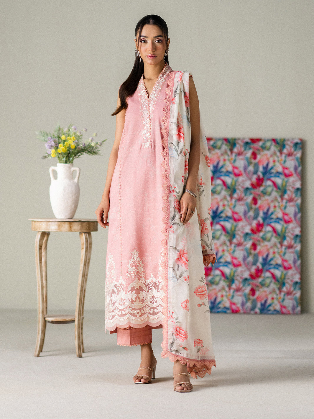 Faiza Faisal | FNF Printed Lawn | BLUSH HORIZON