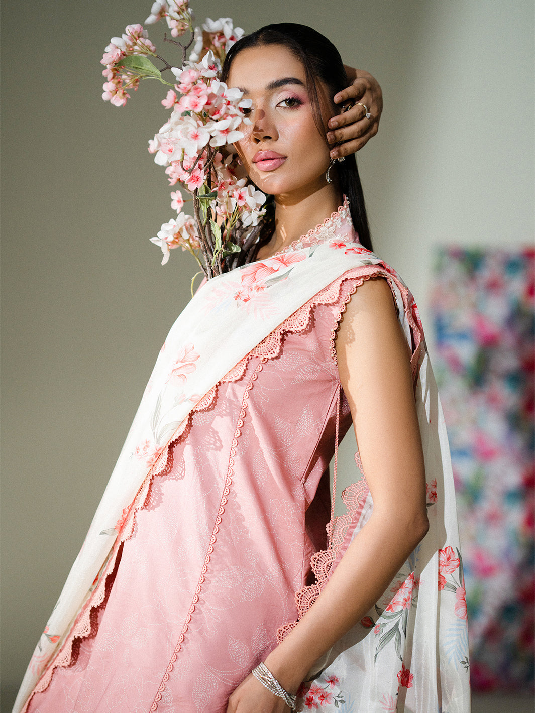 Faiza Faisal | FNF Printed Lawn | BLUSH HORIZON