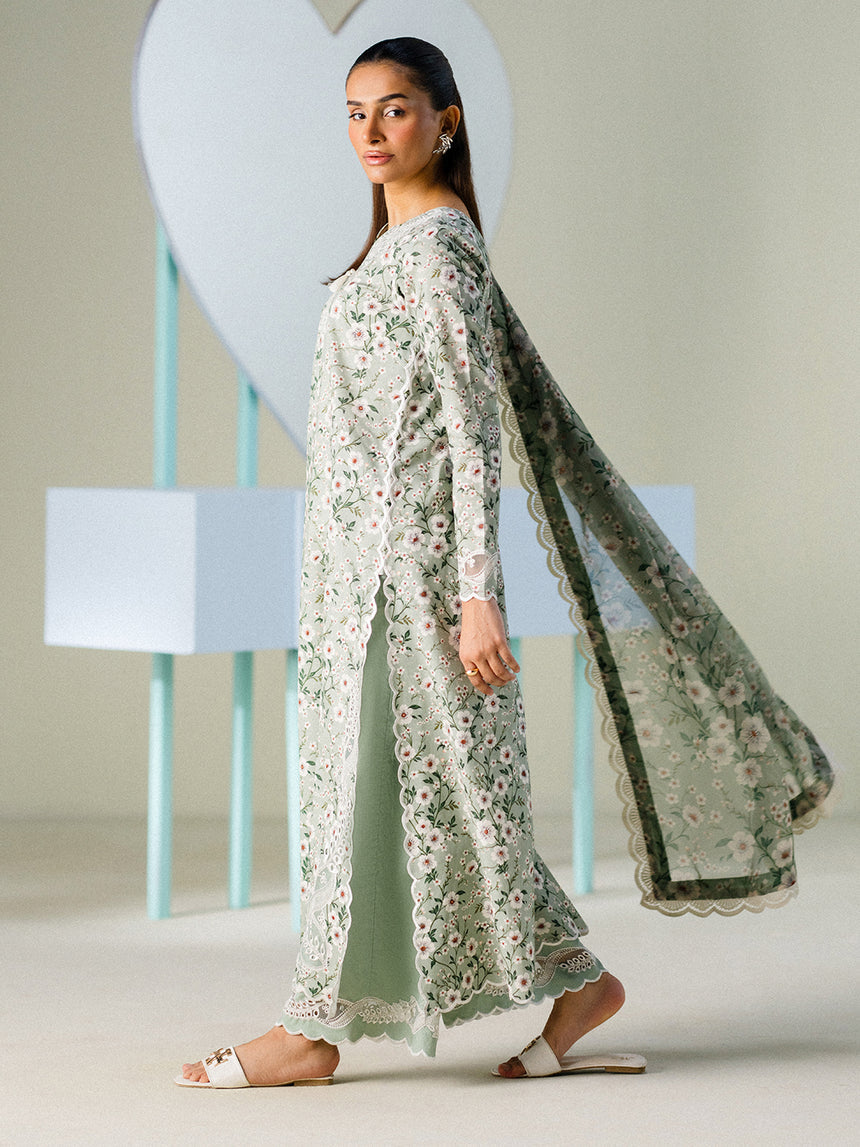 Faiza Faisal | FNF Printed Lawn | MINT MUSE