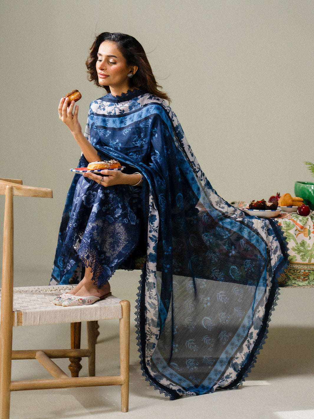 Faiza Faisal | FNF Printed Lawn | MIDNIGHT MEADOW