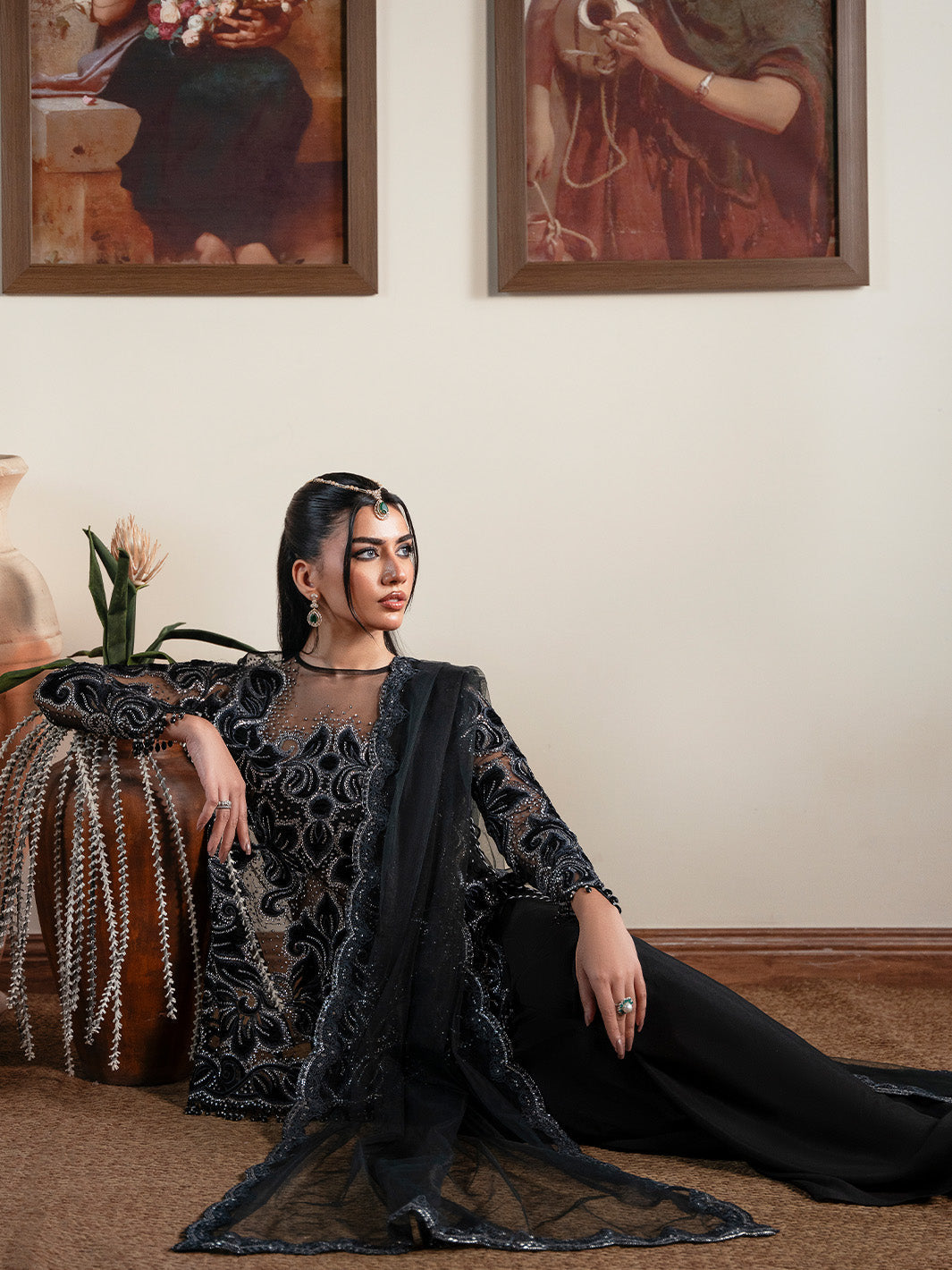 Faiza Faisal | Solene Luxury Velvets | NOIR