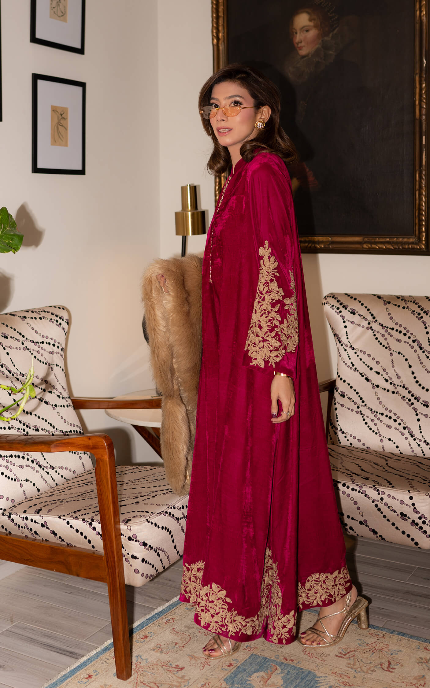 Asifa and Nabeel | Zephyr Formals | Fuchsia Royalty Kaftan