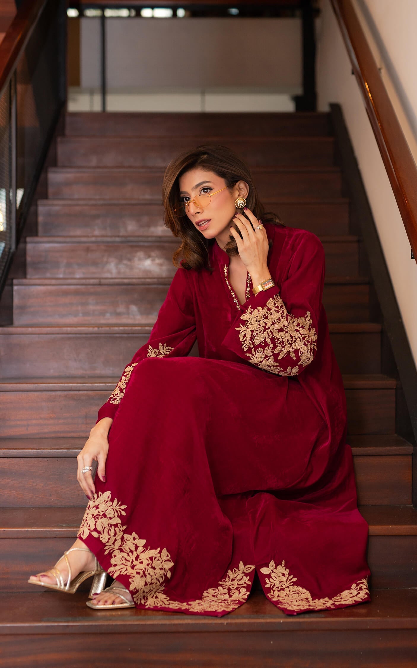 Asifa and Nabeel | Zephyr Formals | Fuchsia Royalty Kaftan