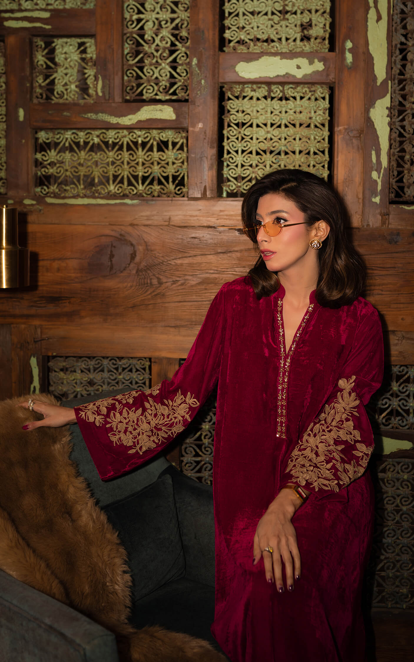 Asifa and Nabeel | Zephyr Formals | Fuchsia Royalty Kaftan