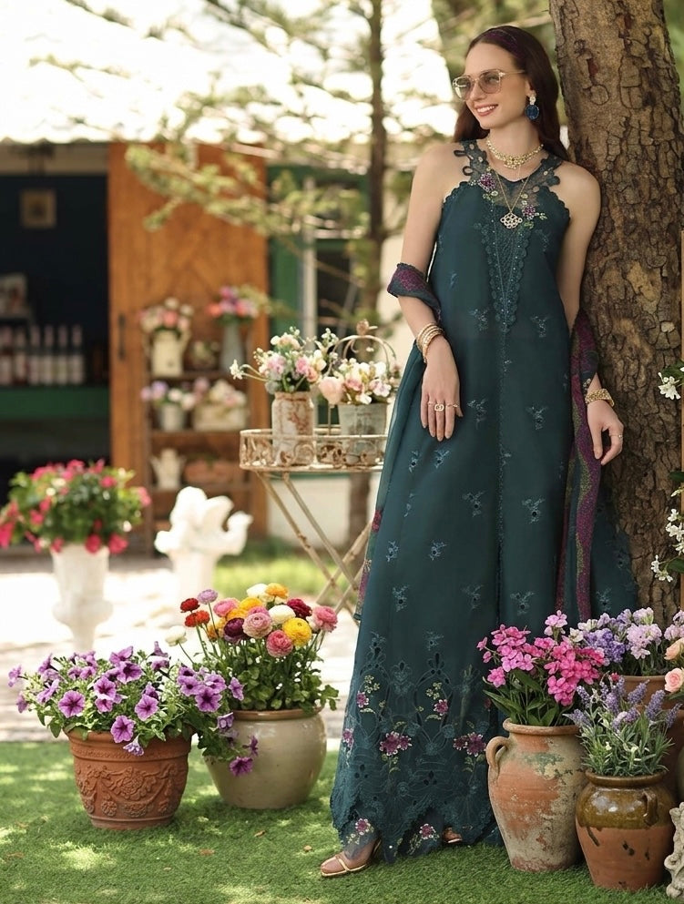 Noor by Saadia Asad | Noor Eid Printskhas 26 | D6 – Coblat Teal