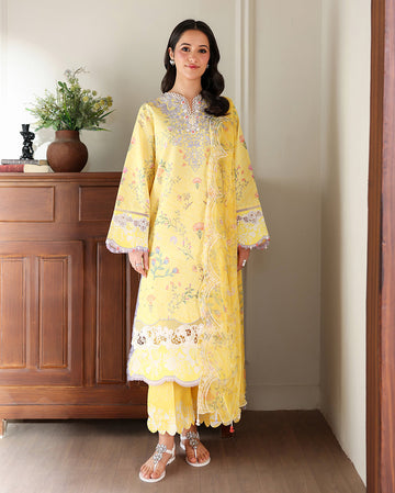 Roheenaz | Sunlit Tales Printed Embroidered Edit | Honey Haze
