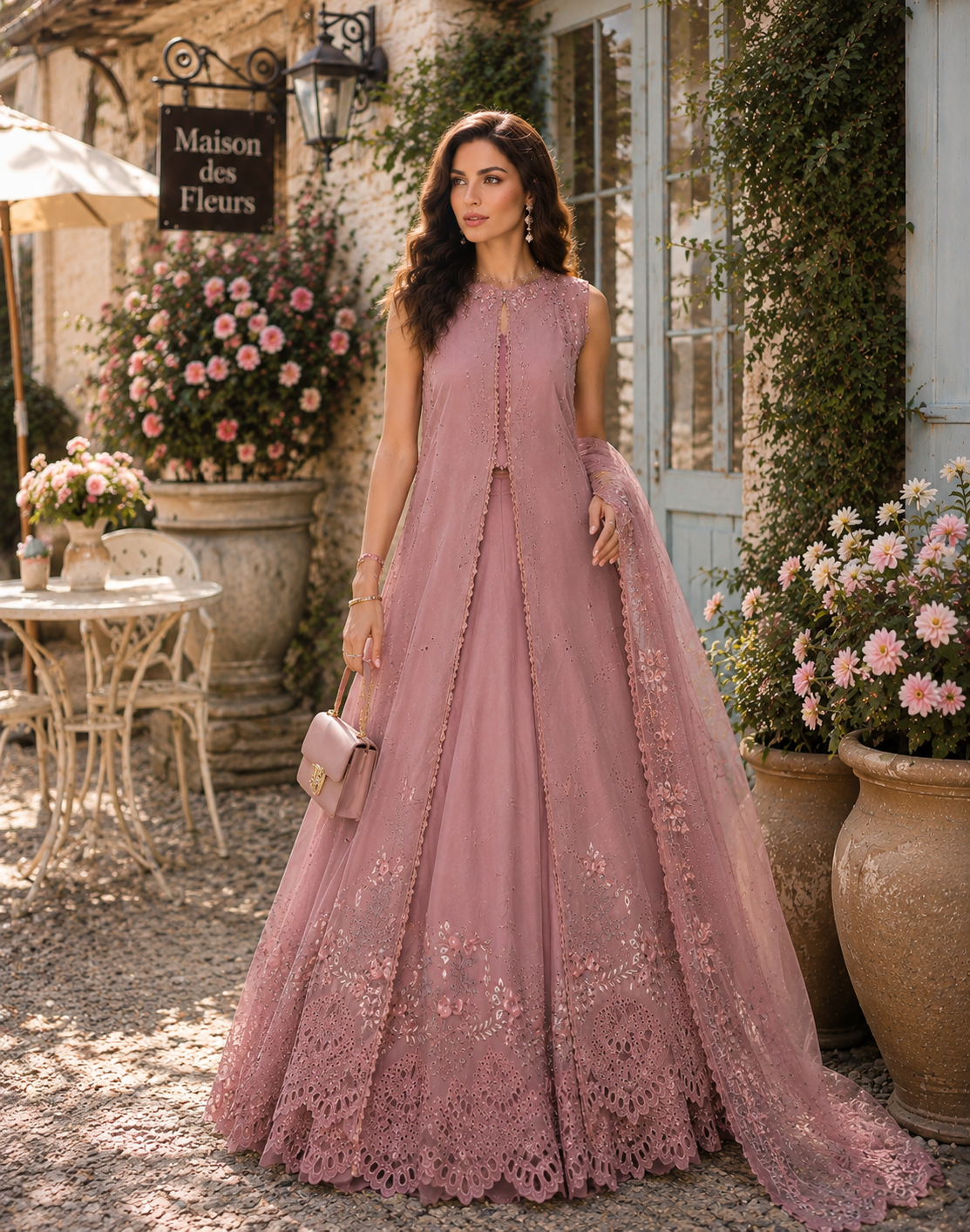 Noor by Saadia Asad | Noor Eid Printskhas 26 | D3 – Rose Éclat