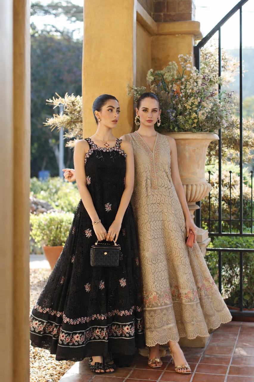 Saadia Asad | Luxury Eid Schiffli Laserkari 26 | D5 - B - Lunaria