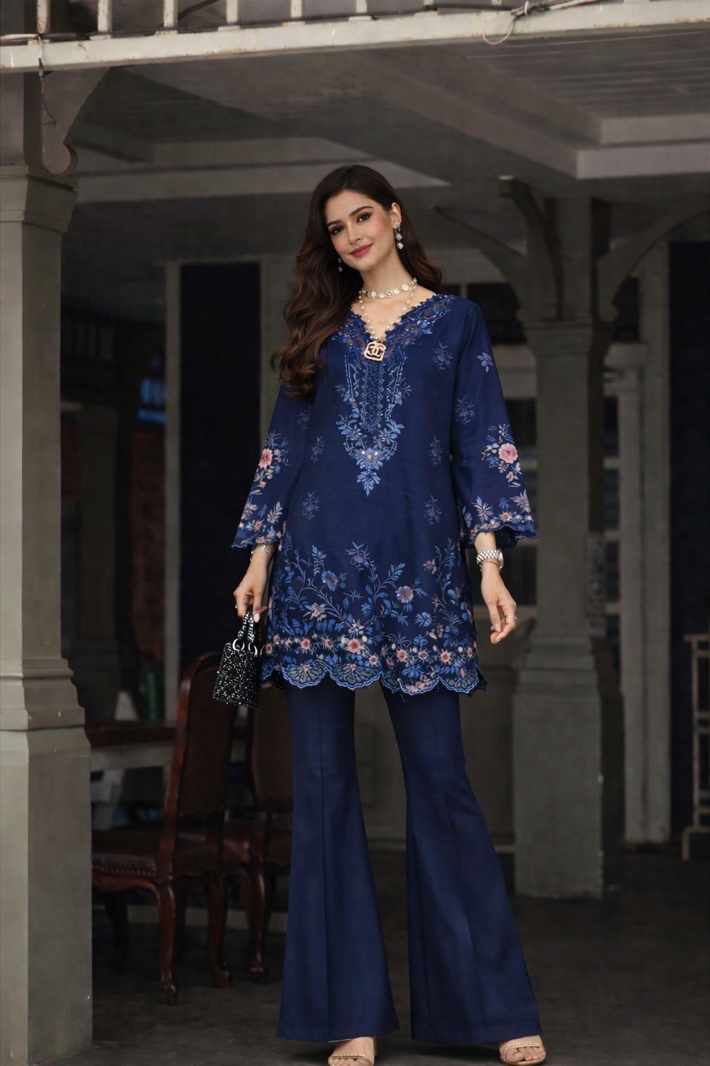 Noor by Saadia Asad | Eid Luxe Chikankari 26 | D11 - Sapphire Blue