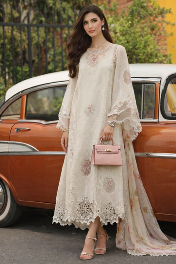 Noor by Saadia Asad | Eid Luxe Chikankari 26 | D2 - Pearl Ivory