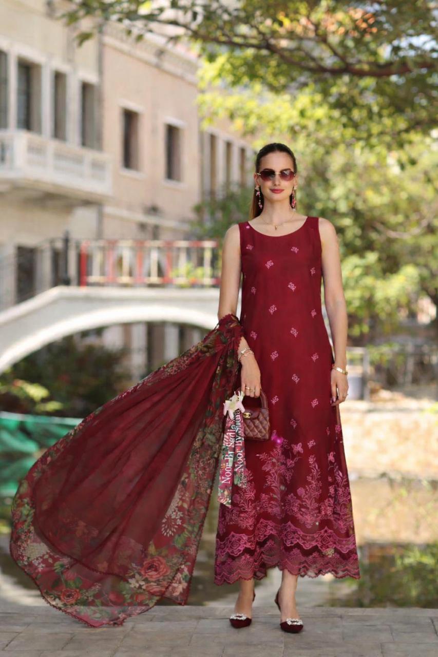 Noor by Saadia Asad | Eid Luxe Printkhaas 26 | D1 - A - Ruby