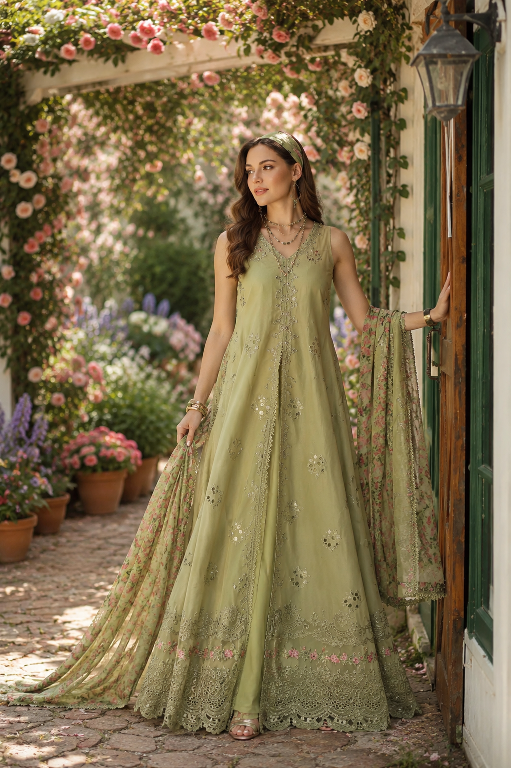 Noor by Saadia Asad | Noor Eid Printskhas 26 |D12 – Mint Reverie