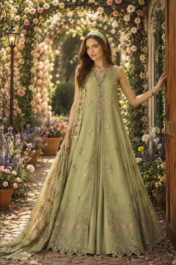 Noor by Saadia Asad | Noor Eid Printskhas 26 |D12 – Mint Reverie
