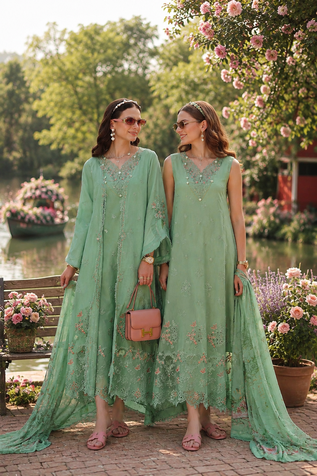 Noor by Saadia Asad | Noor Eid Printskhas 26 | D9 – Aqua Minté