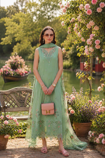 Noor by Saadia Asad | Noor Eid Printskhas 26 | D9 – Aqua Minté
