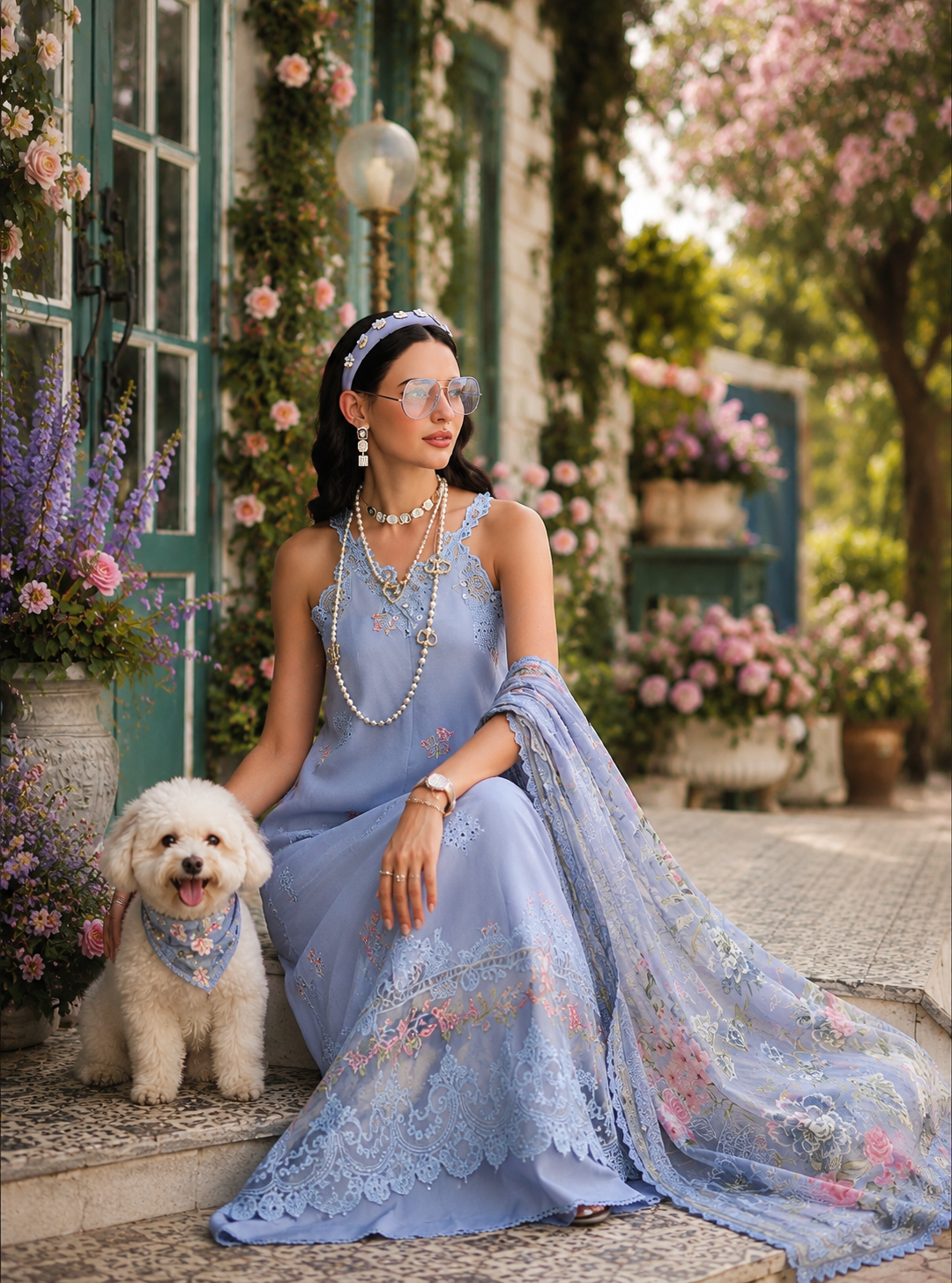 Noor by Saadia Asad | Noor Eid Printskhas 26 | D1 – Frozen Mist