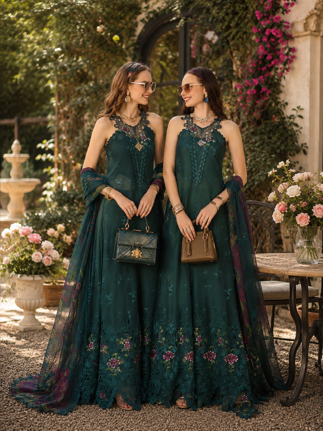 Noor by Saadia Asad | Noor Eid Printskhas 26 | D6 – Coblat Teal
