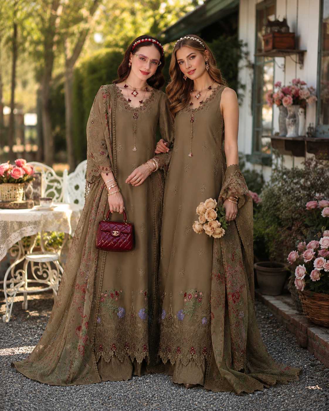 Noor by Saadia Asad | Noor Eid Printskhas 26 |D8 – Mocha Sienna