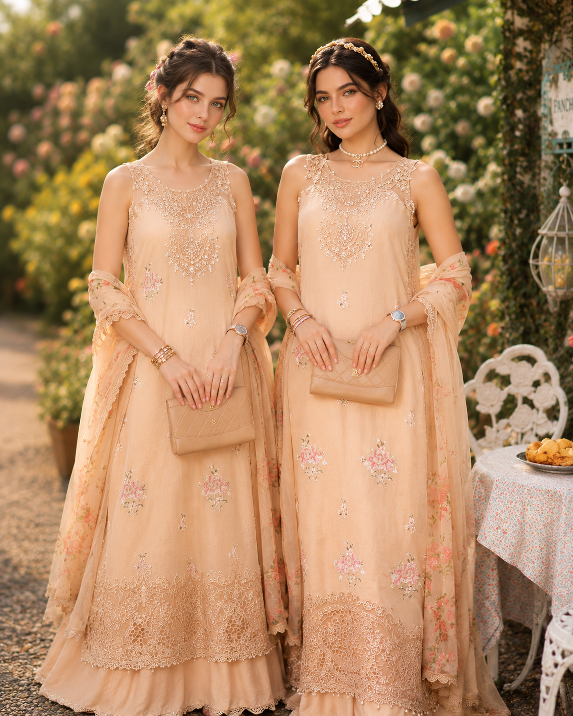 Noor by Saadia Asad | Noor Eid Printskhas 26 |D13 – Blush Peach