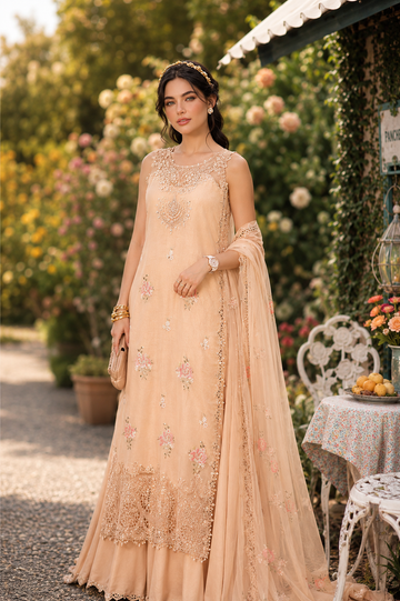 Noor by Saadia Asad | Noor Eid Printskhas 26 |D13 – Blush Peach