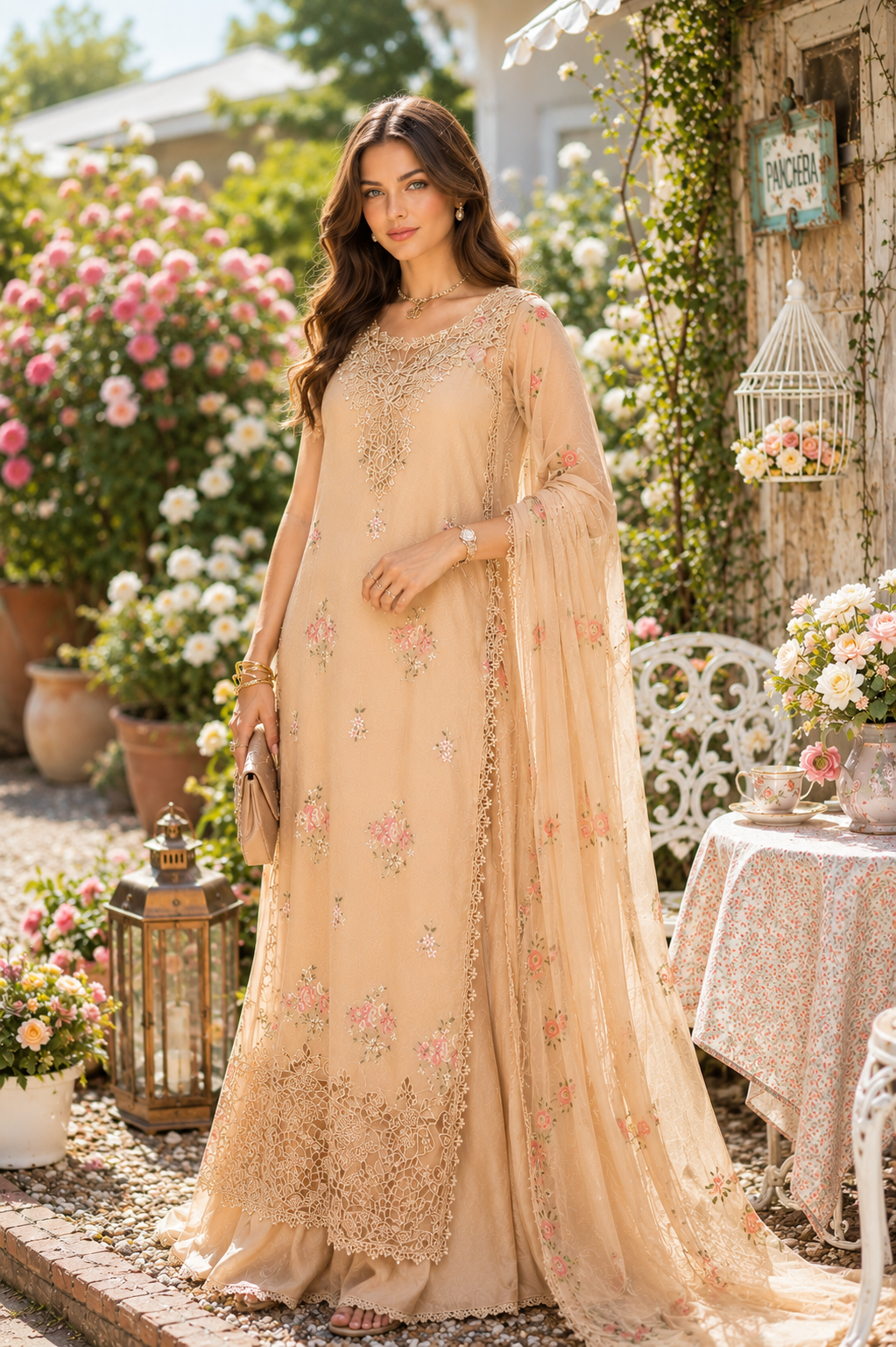 Noor by Saadia Asad | Noor Eid Printskhas 26 |D13 – Blush Peach