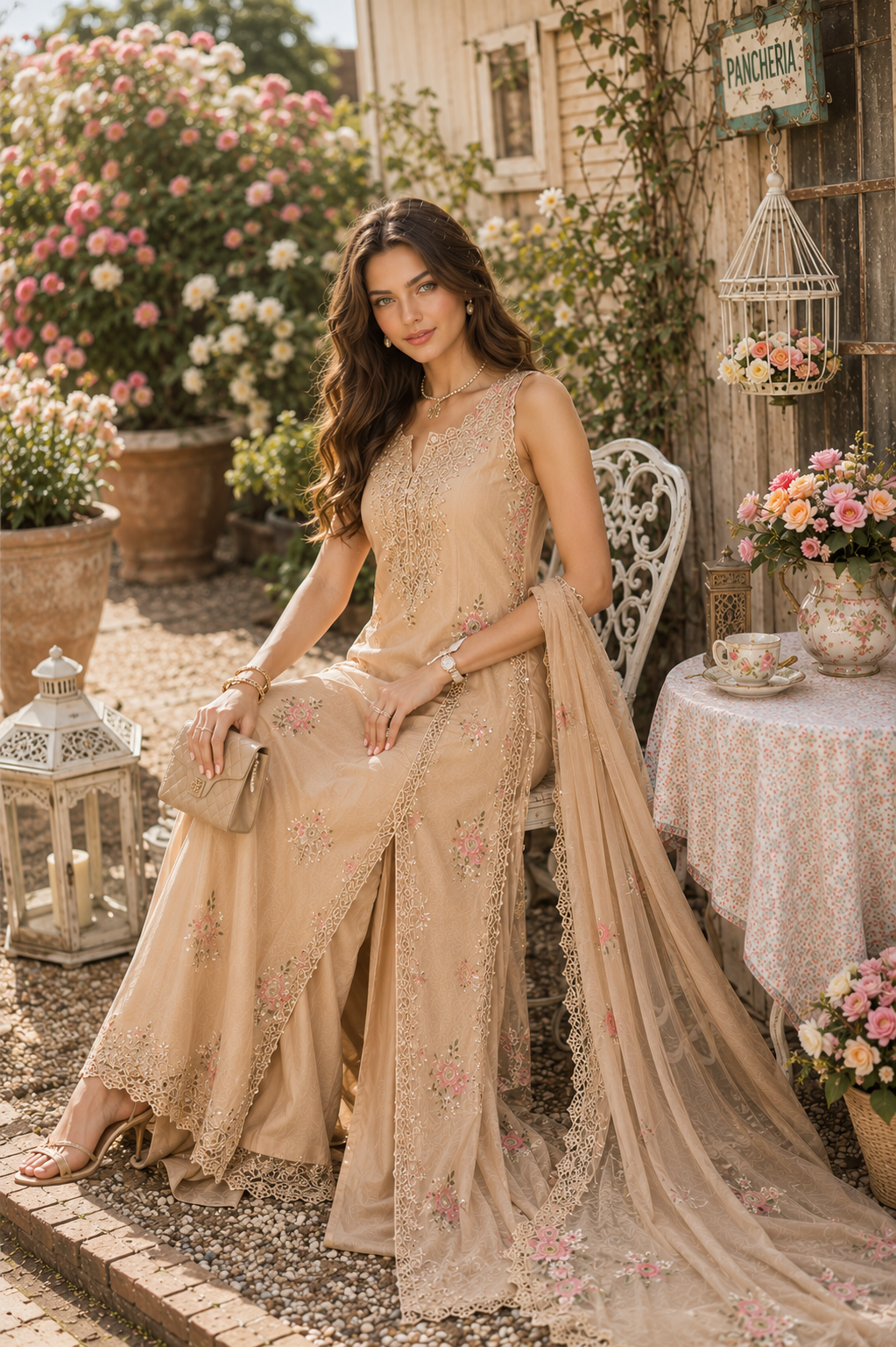 Noor by Saadia Asad | Noor Eid Printskhas 26 |D13 – Blush Peach