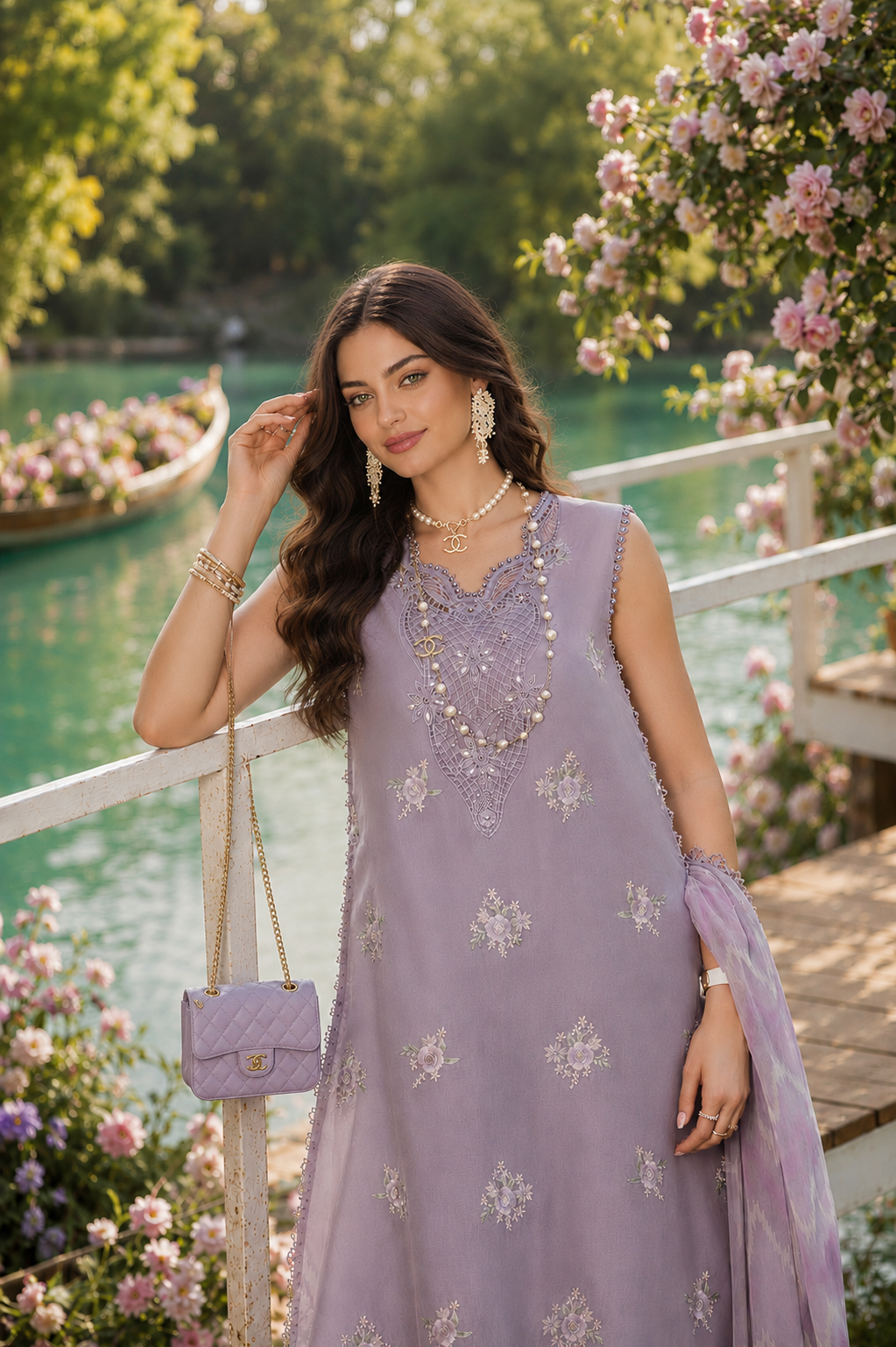 Noor by Saadia Asad | Noor Eid Printskhas 26 | D4 – Lavender Lights