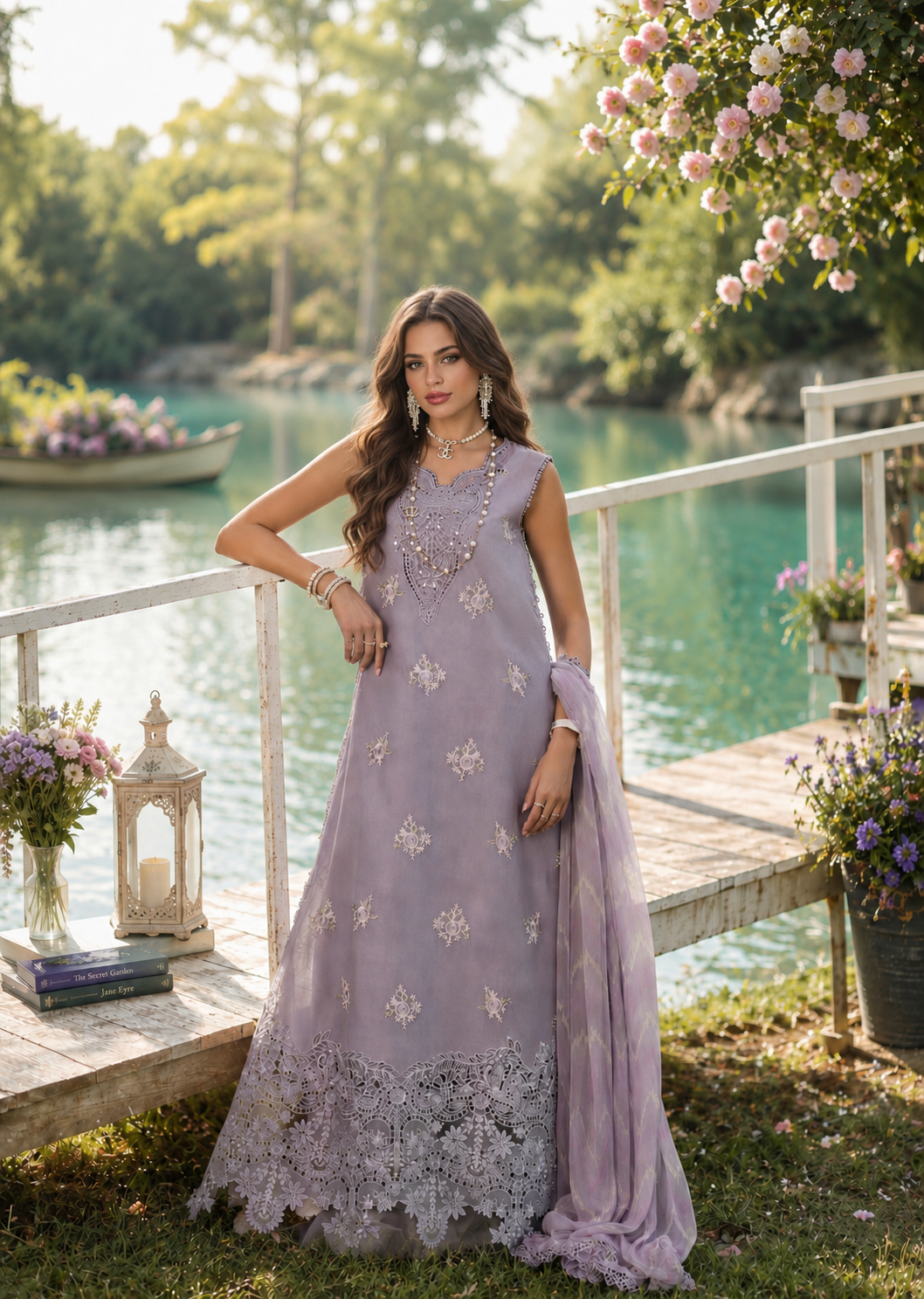 Noor by Saadia Asad | Noor Eid Printskhas 26 | D4 – Lavender Lights